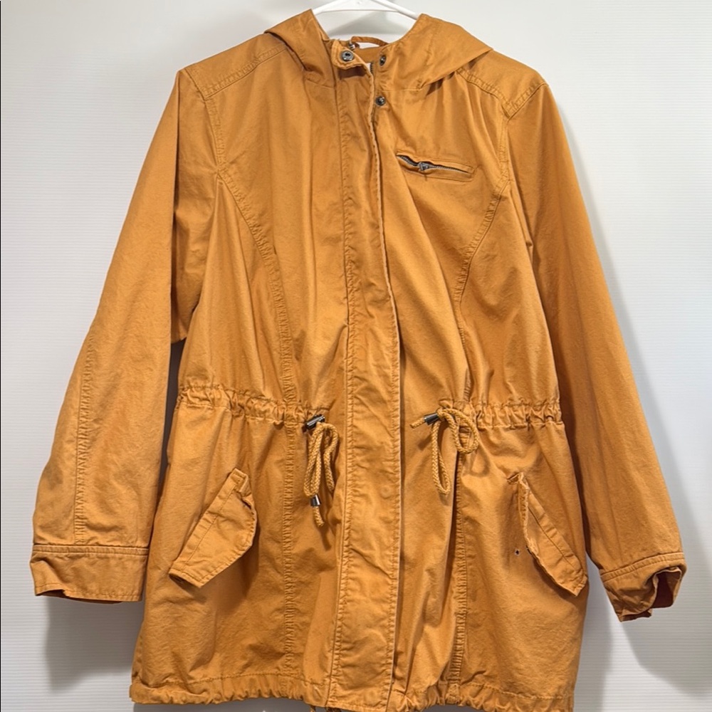 Women's Mustard Yellow Hooded Jacket